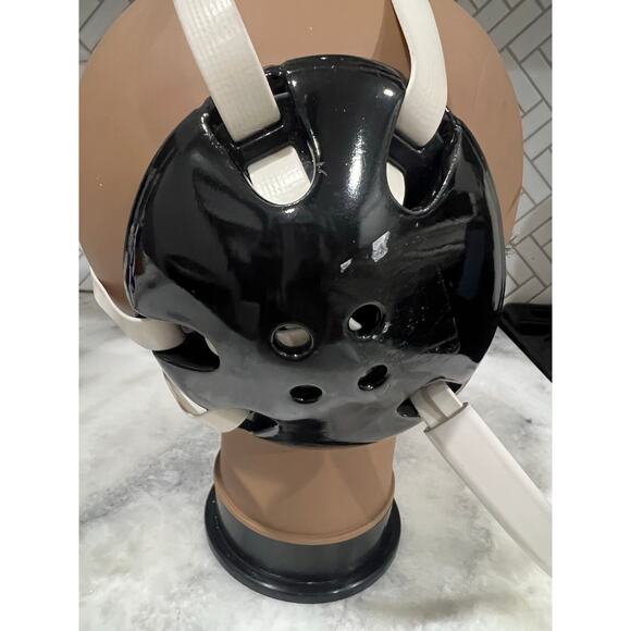 Vintage Brute Wrestling Headgear Black White Ear Guard Adjustable Chin Strap - Picture 2 of 5